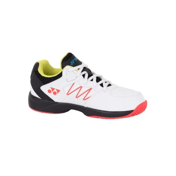 Yonex Lumio Tennis Court Shoes Junior - Black/White Tennis Shoes Yonex
