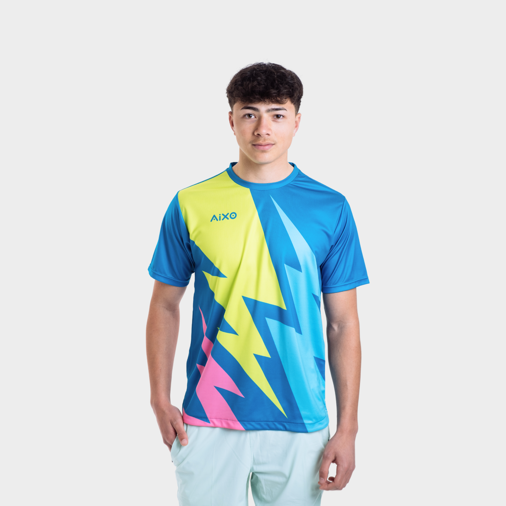 Aixo Bolt T-Shirt Mens (Pink) T Shirt Aixo