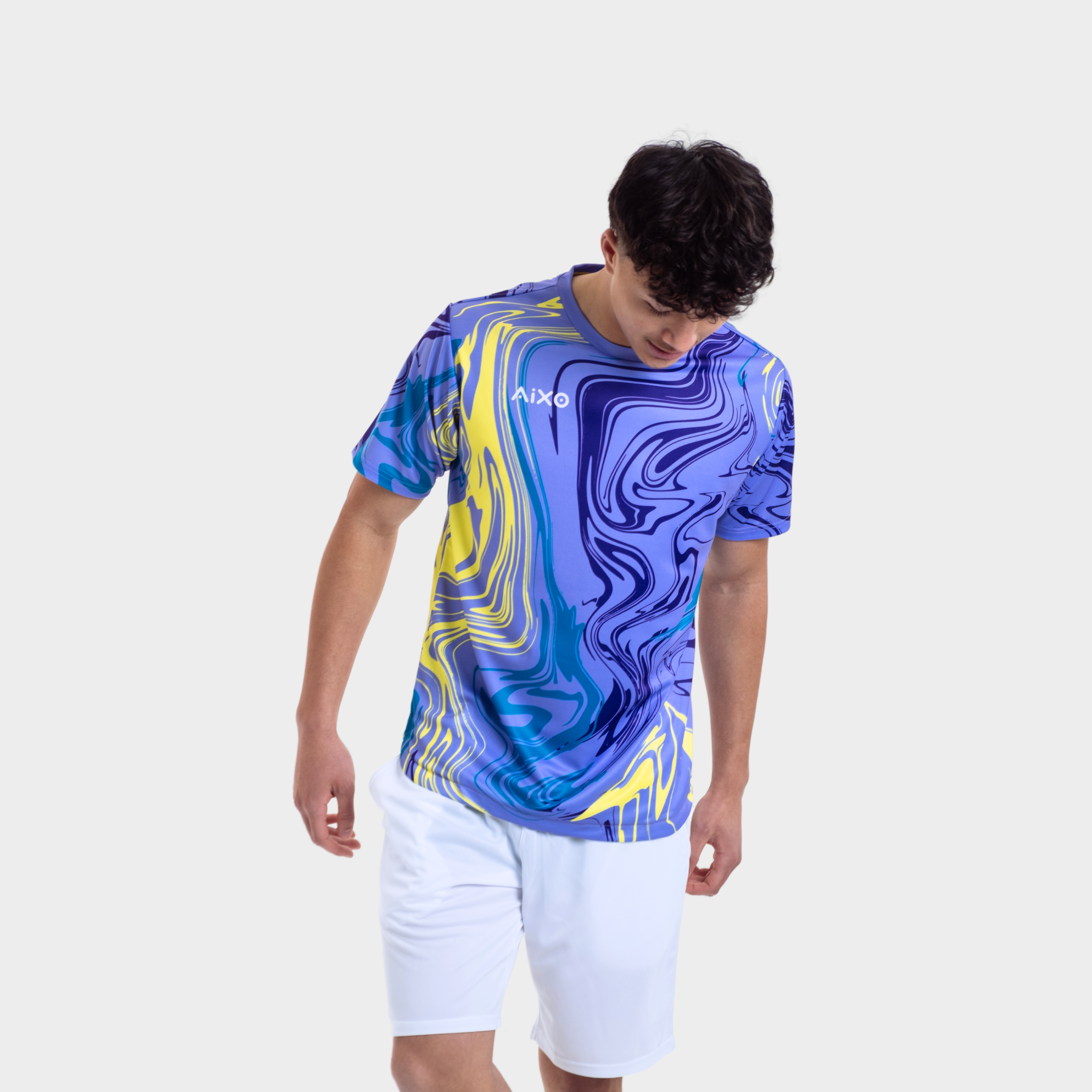 Aixo Chrome Mens T Shirt Lilac T Shirt Aixo