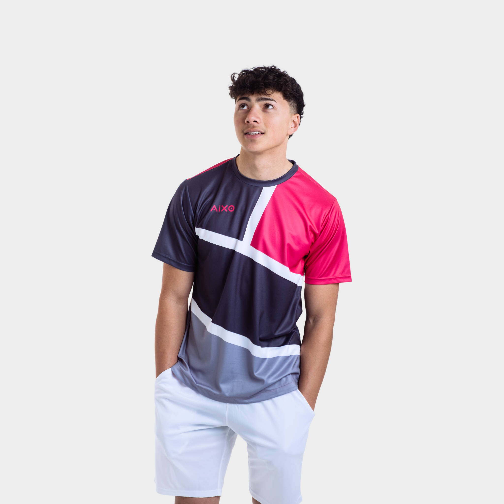 Aixo Court Mens T Shirt Graphite T Shirt Aixo