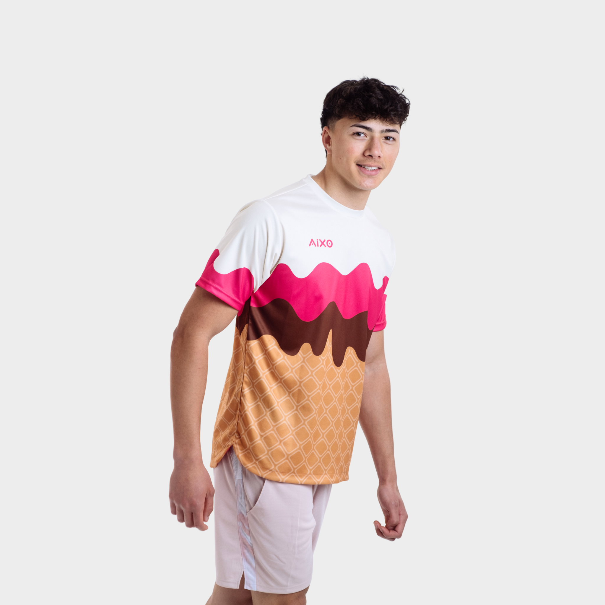 Aixo Sundae Mens T Shirt Vanilla Raspberry Chocolate T Shirt Aixo