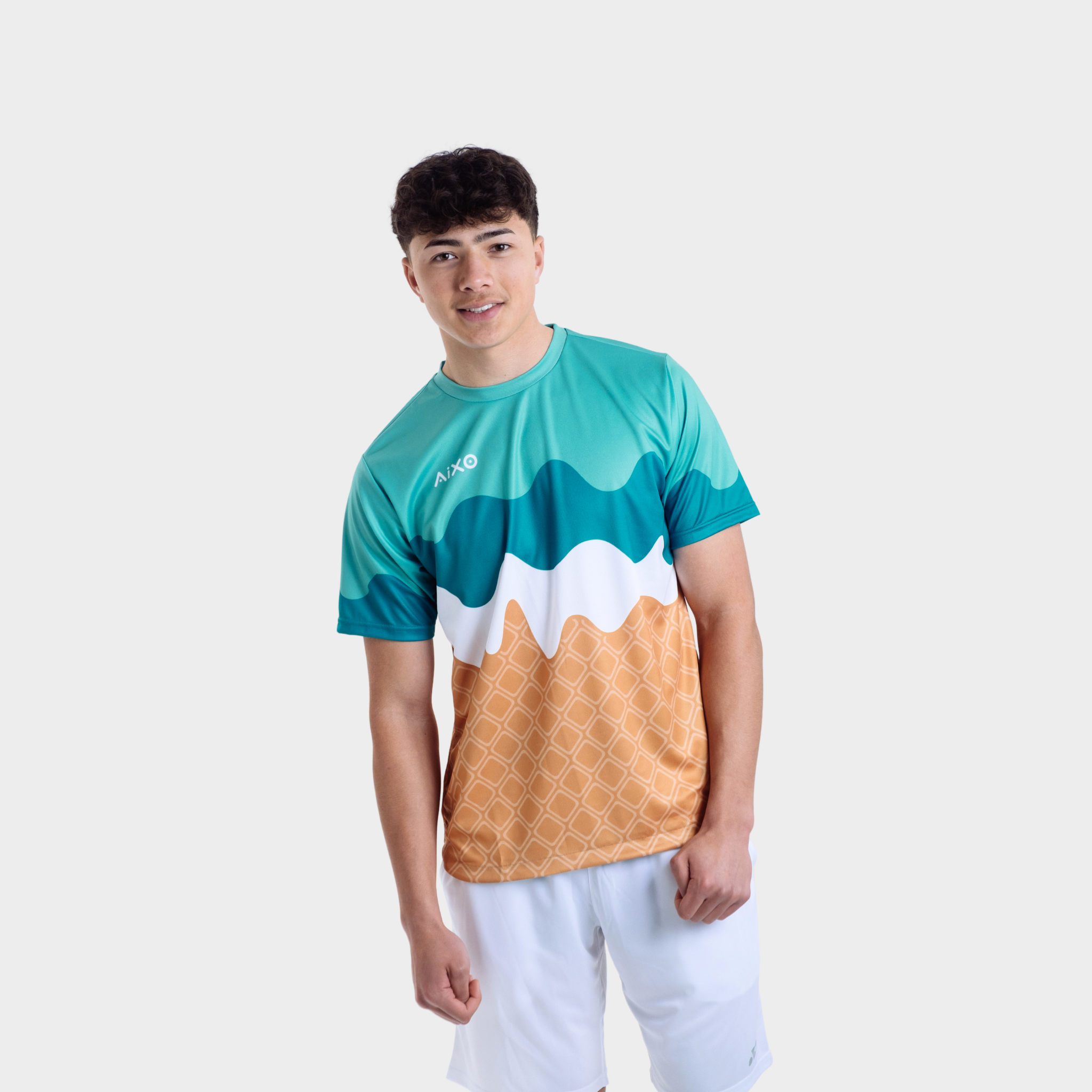 Aixo Sundae Mens T Shirt Vanilla Raspberry Chocolate