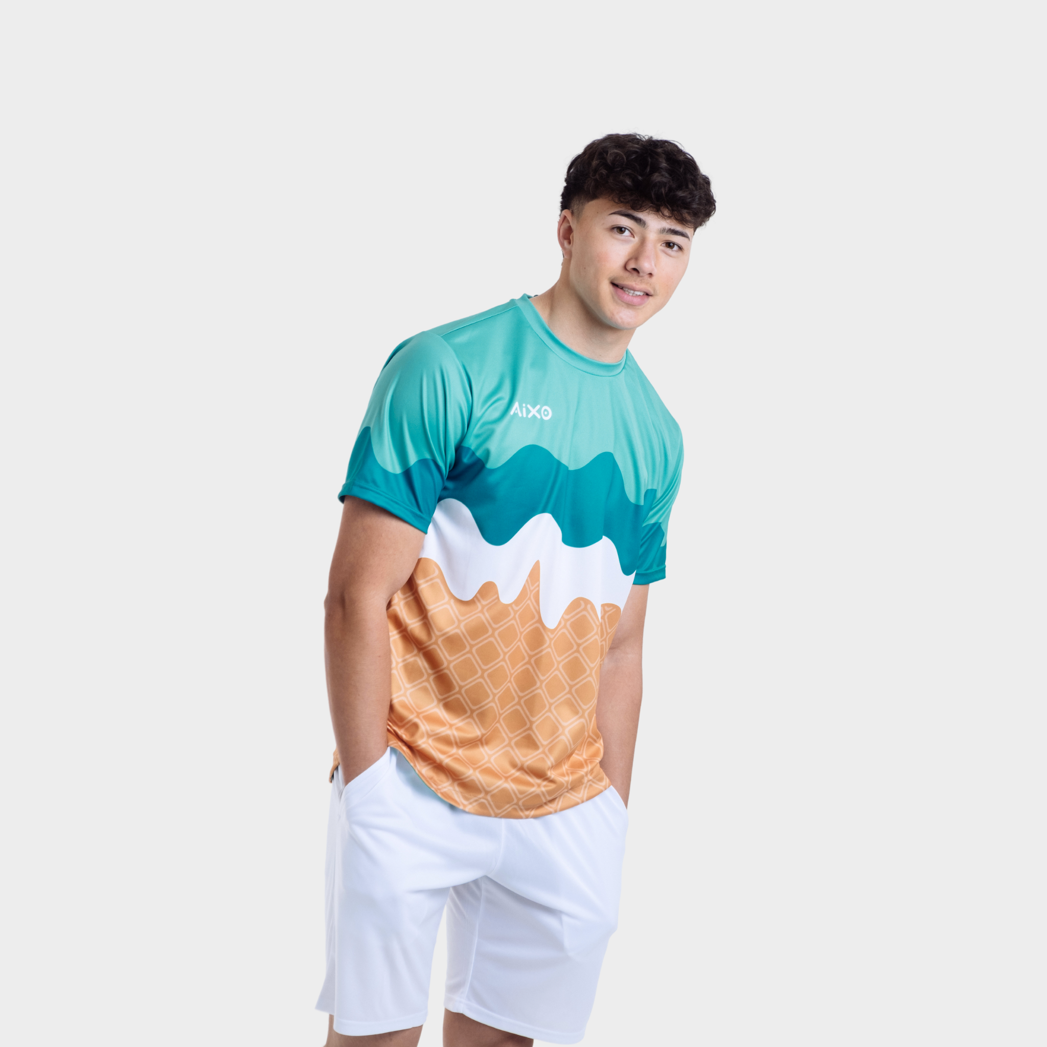 Aixo Sundae Mens T Shirt Vanilla Raspberry Chocolate