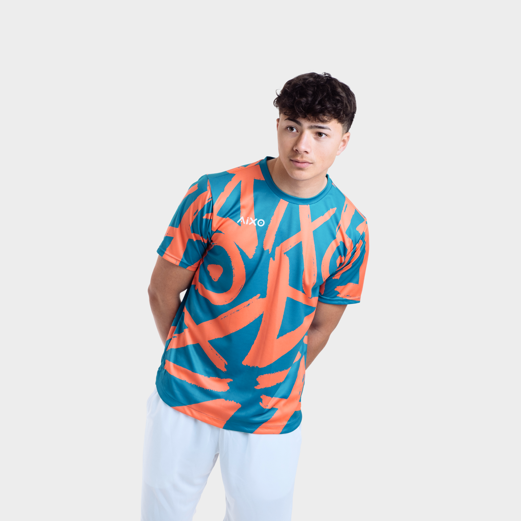 Aixo Tagged Mens T Shirt Teal T Shirt Aixo