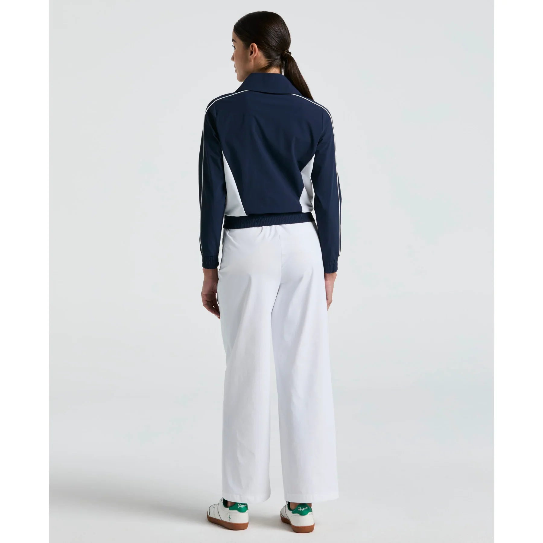 Original Penguin Cropped 1/4 Zip Colourblock (O1JSF002) Tennis Jacket Women Clothing Original Penguin