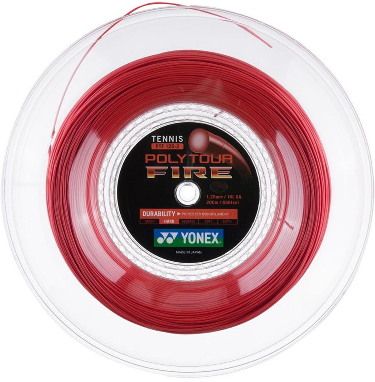 Yonex PolyTour Fire 16L 1.25mm/200M Tennis String String (Reel) Yonex