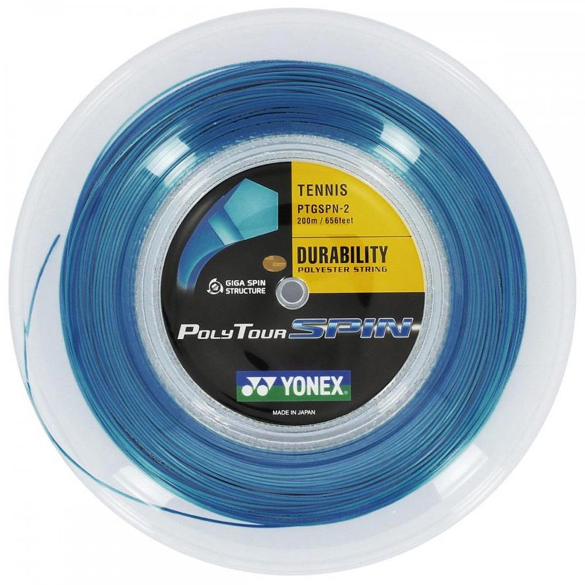 Yonex Polytour Spin 1.25mm 200m Tennis String String (Reel) Yonex