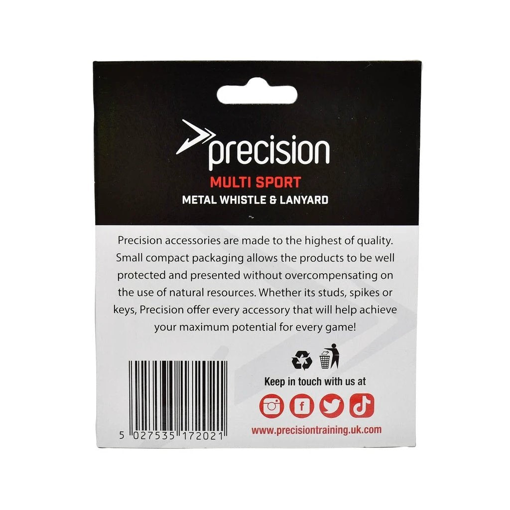 Precision Training Metal Whistle, back view