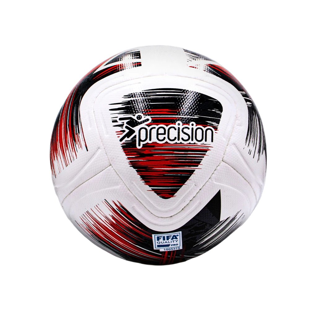 Precision Nueno FIFA Pro Match Ball, White/Black/Red, back view