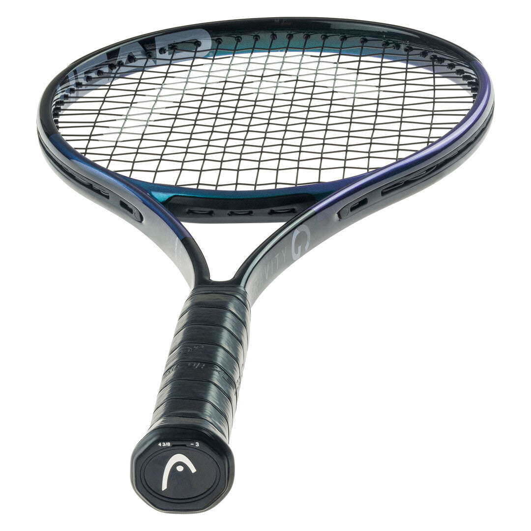 Head Gravity MP Tennis Racquet, Black/Blue, side view