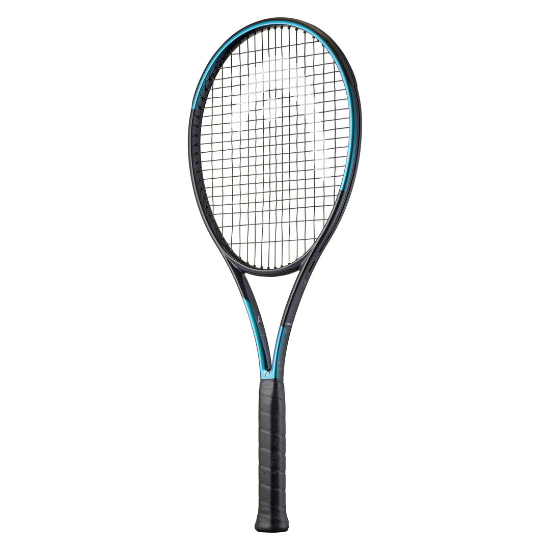 Head Gravity MP L Tennis Racquet, Black/Blue, back view