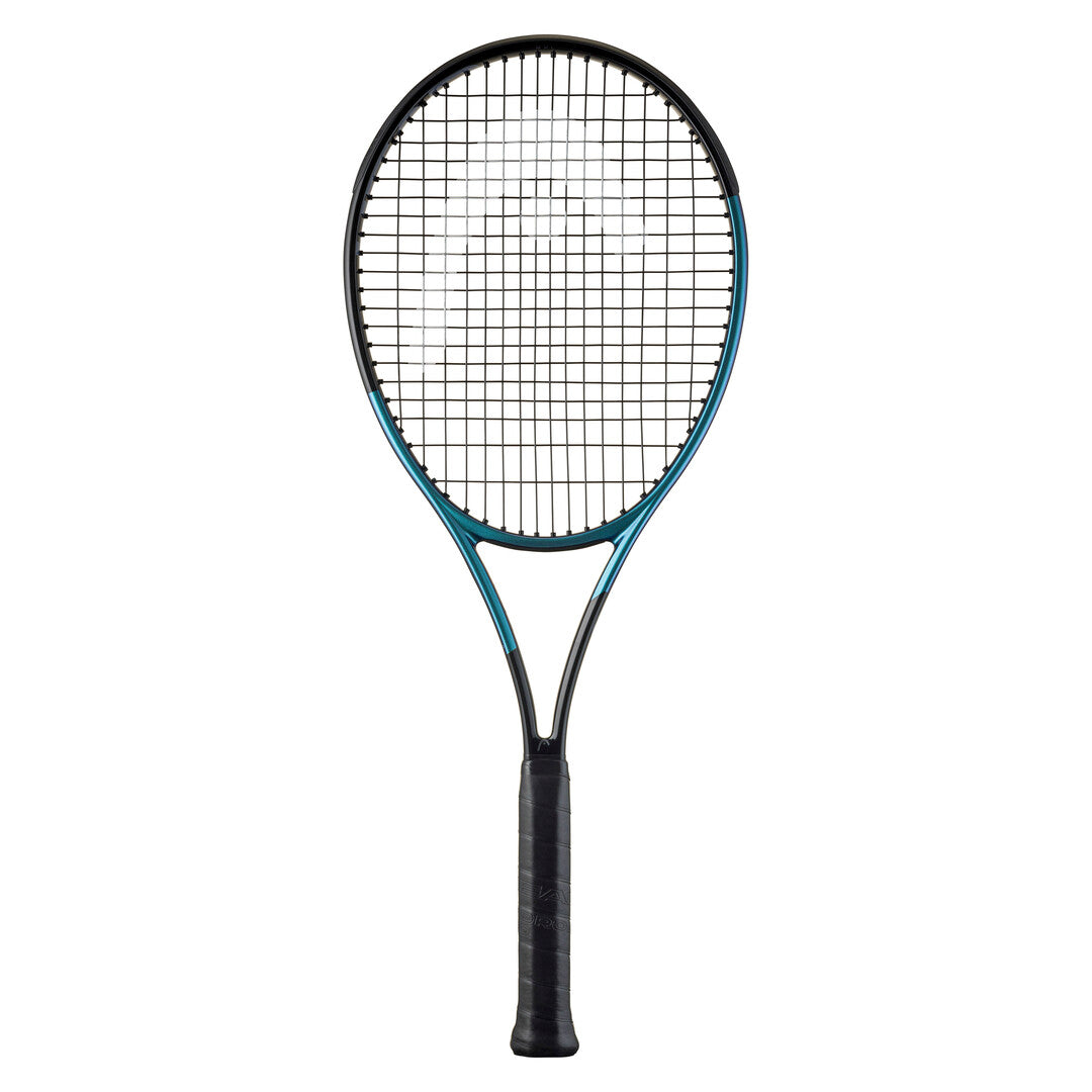 Head Gravity MP L Tennis Racquet, Black/Blue, front view