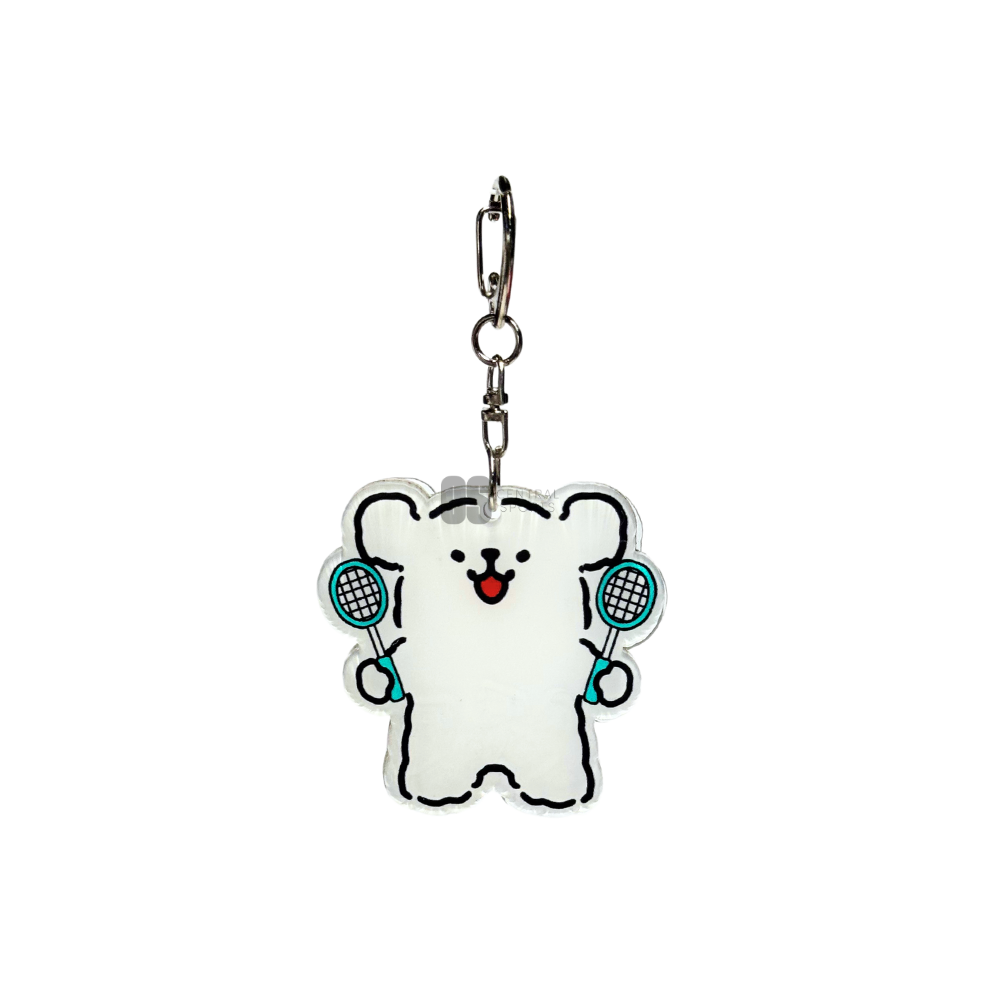 Dog Badminton Keyring Key Ring Central Sports UK