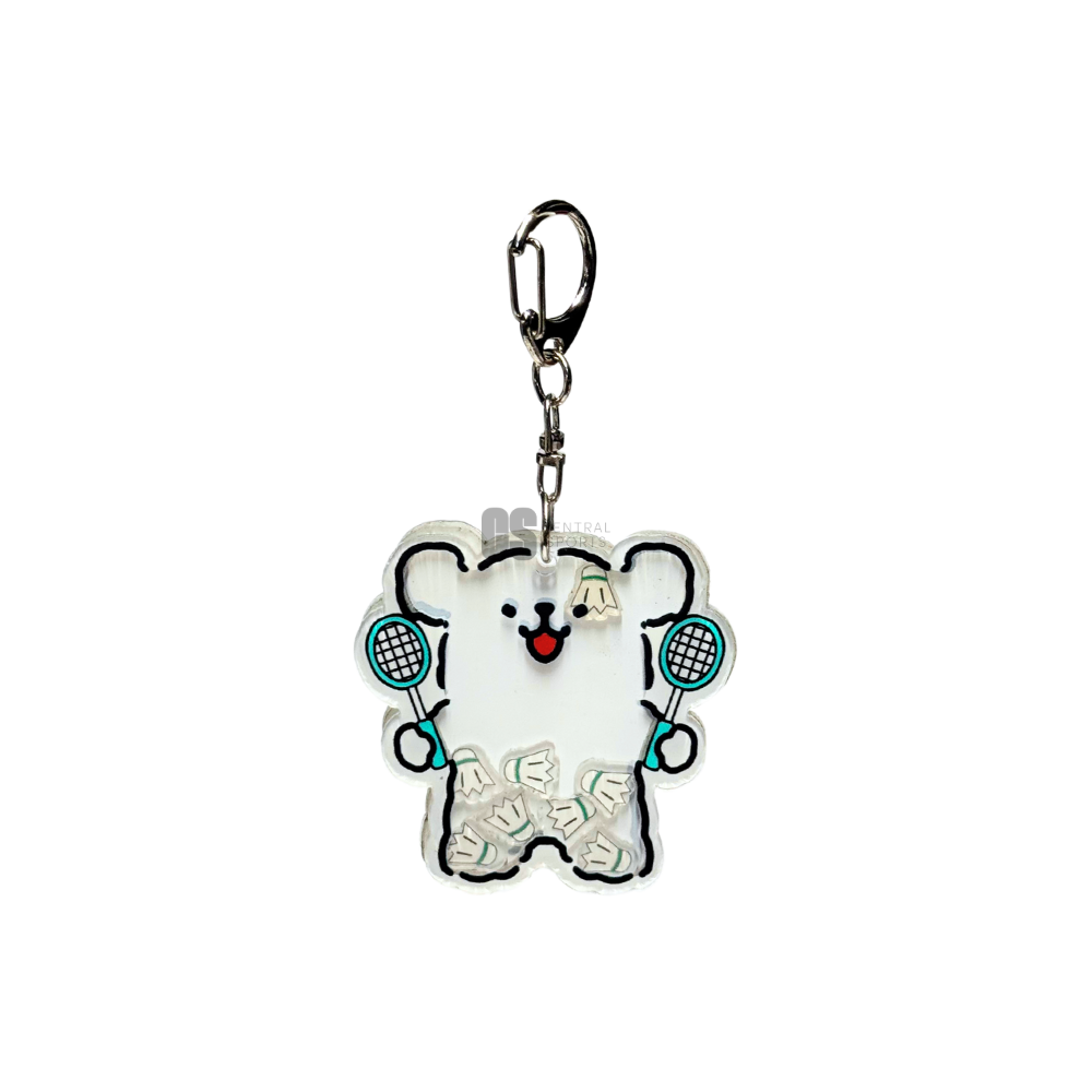 Dog Badminton Keyring Key Ring Central Sports UK
