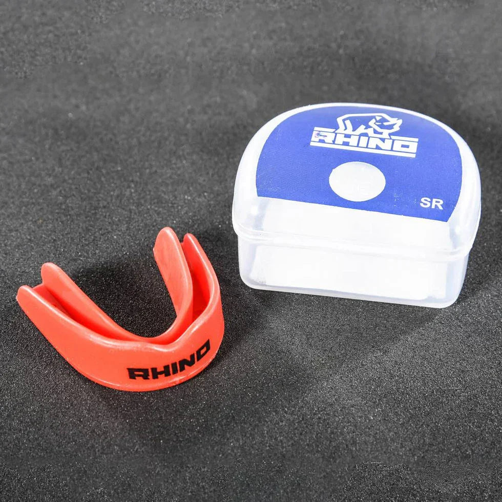 Rhino Classic Mouthguard, Red/Black, back view