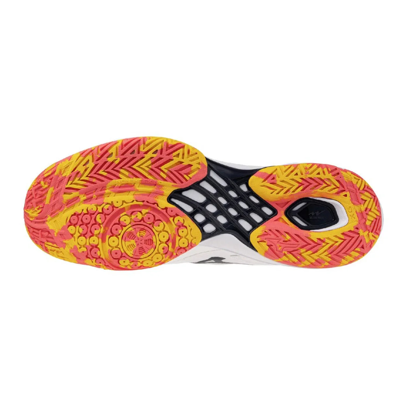 Mizuno Wave Claw 3 Badminton Shoe Unisex - White/Orange Badminton Shoes Mizuno