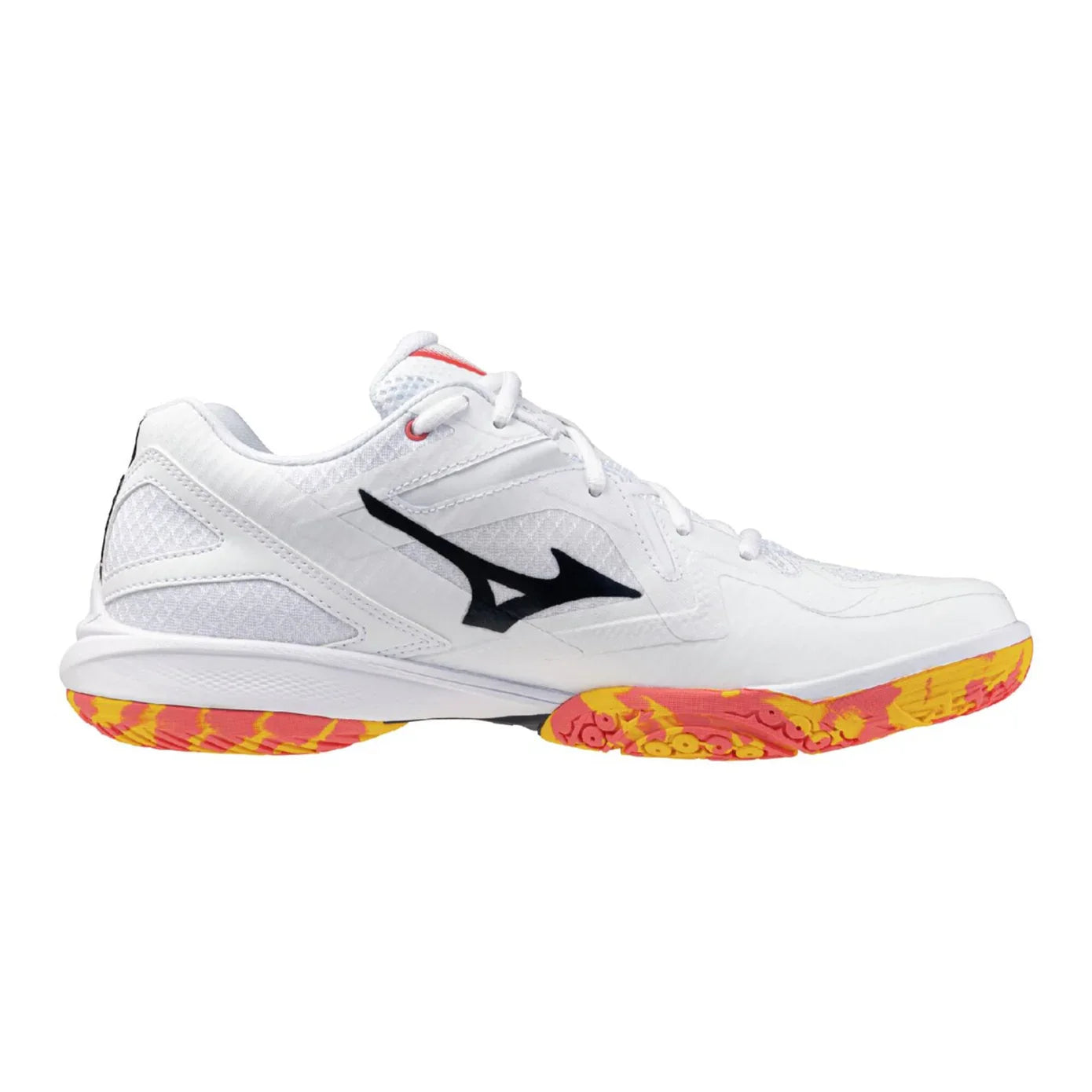 Mizuno Wave Claw 3 Badminton Shoe Unisex - White/Orange White Citrus Calypso Coral Badminton Shoes Mizuno