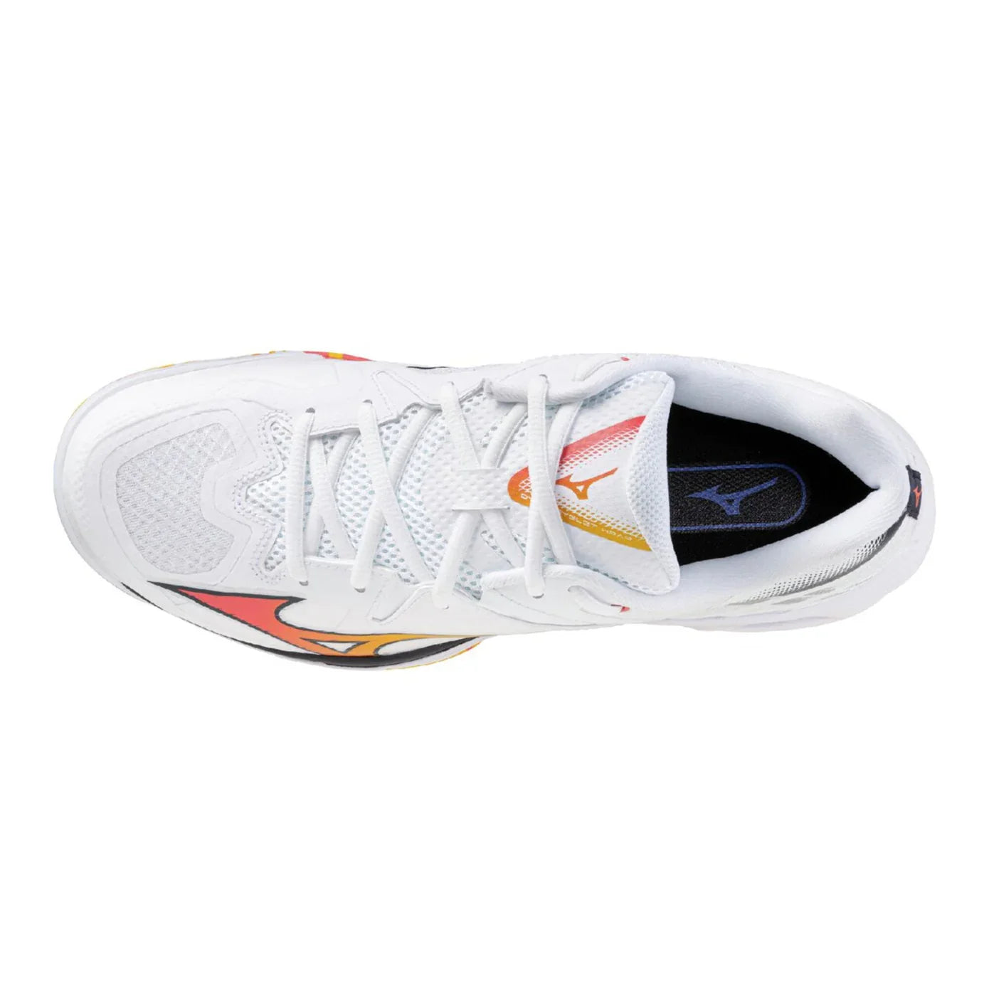 Mizuno Wave Claw 3 Badminton Shoe Unisex - White/Orange Badminton Shoes Mizuno