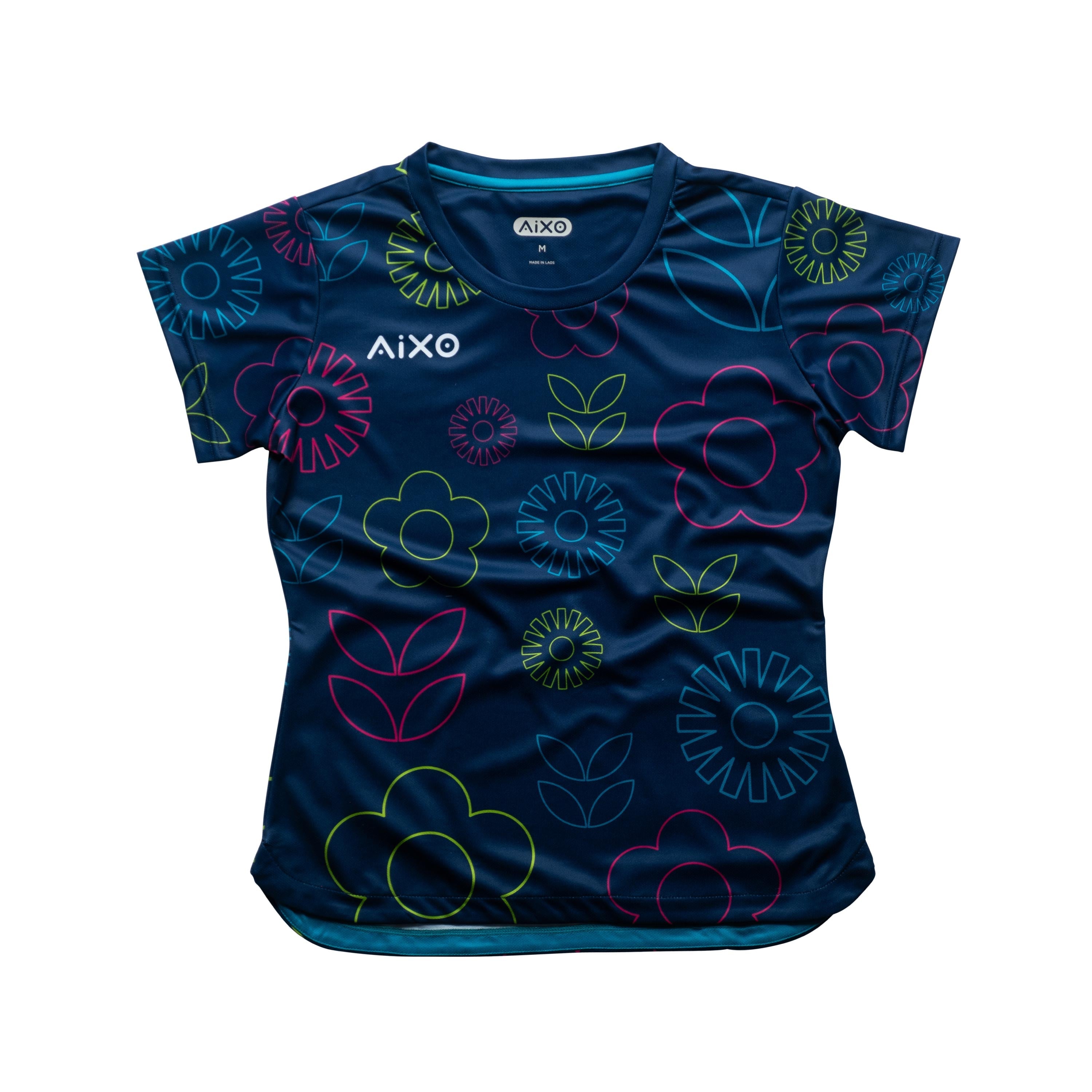 Aixo Spring Womens T Shirt Ivory Navy T Shirt Aixo