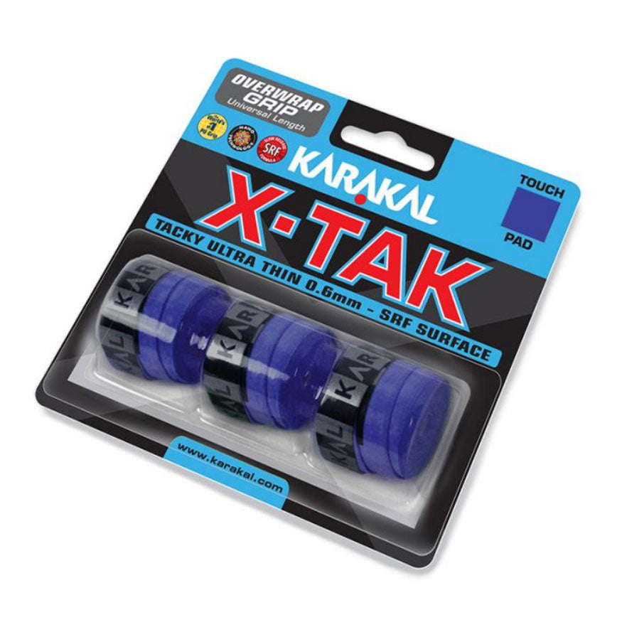 Karakal X-Tak Overgrips (3 Pieces) Blue 3 Pieces Overgrips Karakal