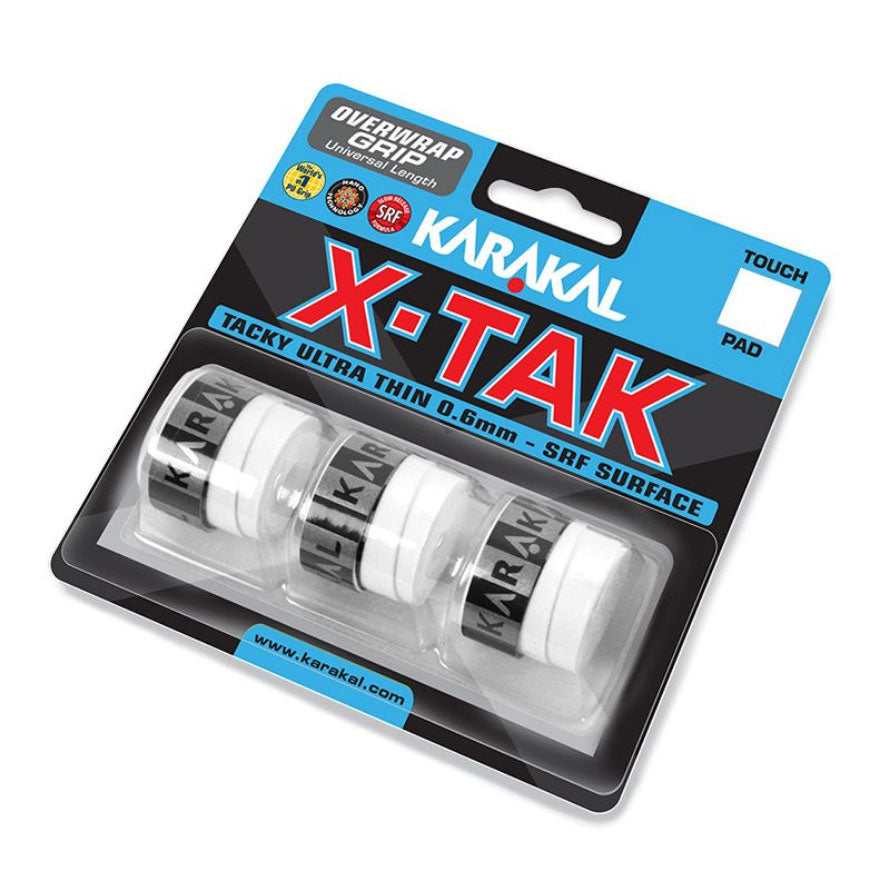Karakal X-Tak Overgrips (3 Pieces) White 3 Pieces Overgrips Karakal