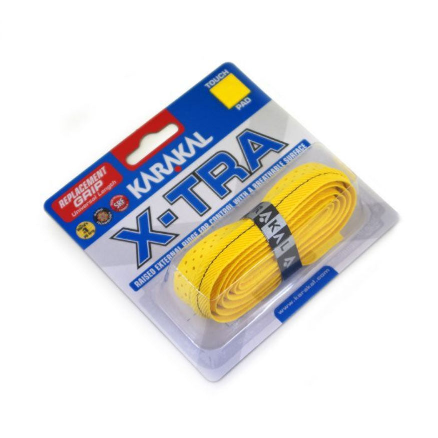 Karakal X-Tra Replacement Grips (Single) Yellow Single Clearance Karakal