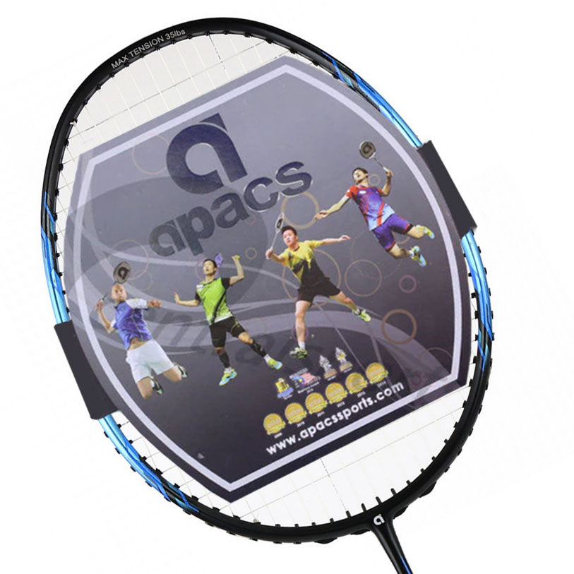 Apacs Lethal 28 Badminton Racket - Black/Blue Black Blue 5UG4 Badminton Rackets Apacs
