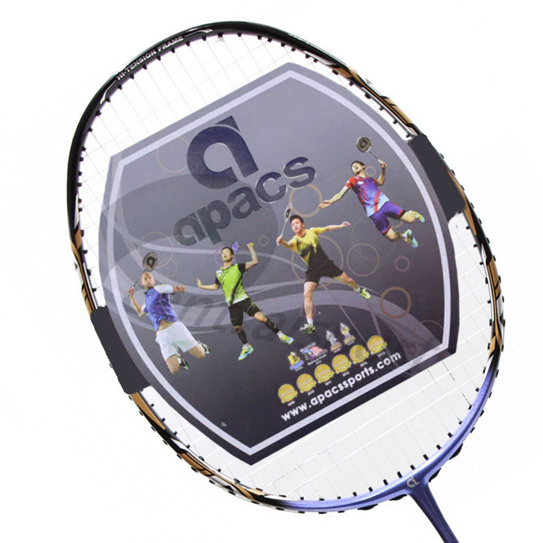 Apacs Stardom Pro Badminton Racket (Unstrung) - Black/Blue Black Blue 4UG4 Badminton Rackets Apacs