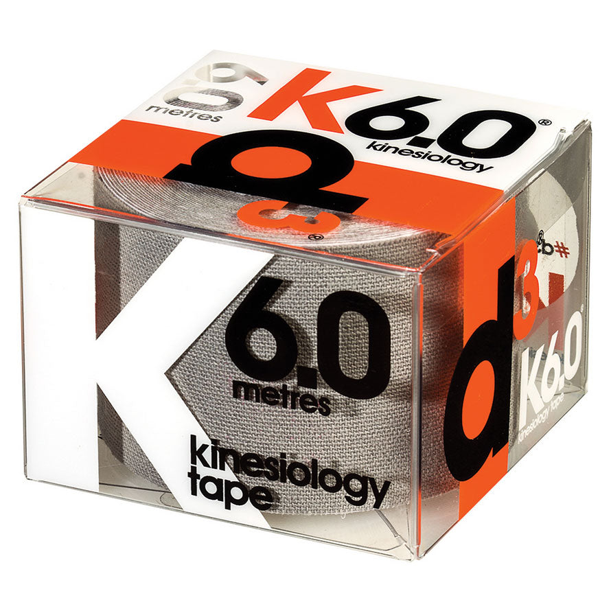 D3 K6.0 Kinesiology Tape 50mm x 6m - Silver Sports Tape D3