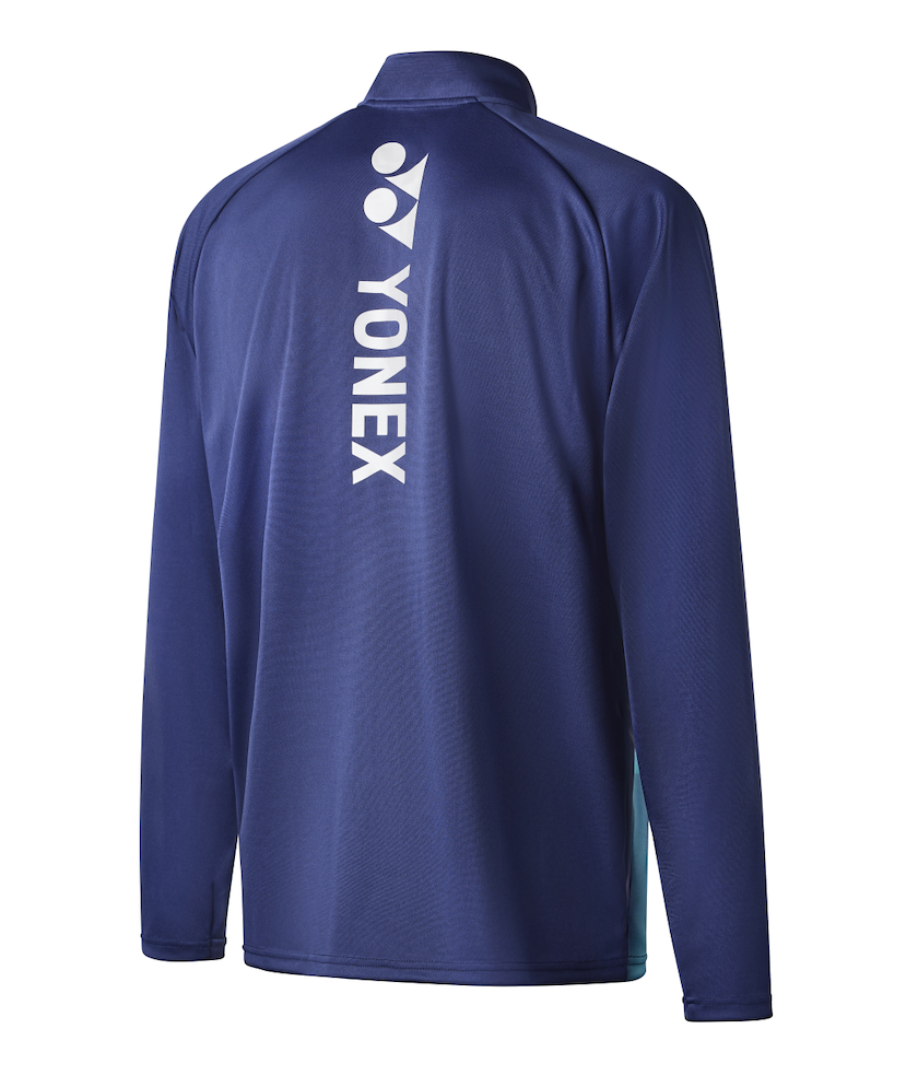 Yonex YML123 Zip Midlayer Unisex - Navy/Silver/Sky Clothing Yonex