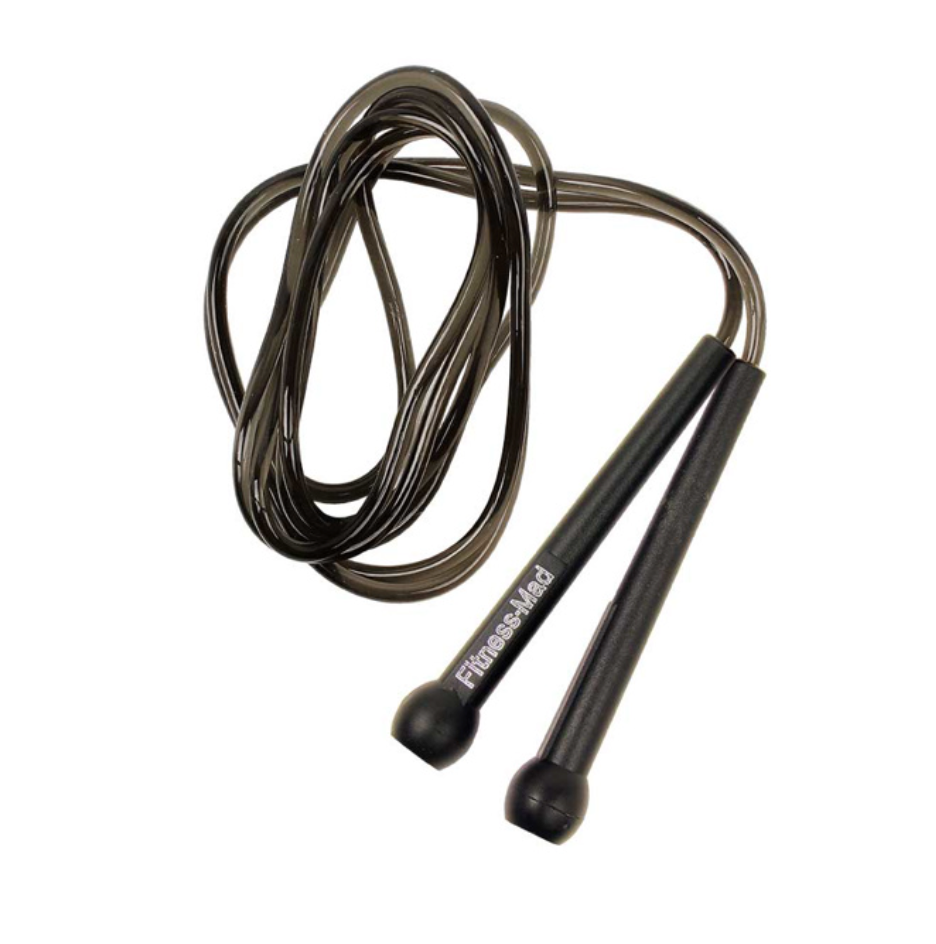 FM Speed Rope 10 FT (FSKIP10 Black) (Over 5'11) Skipping Rope Fitness Mad