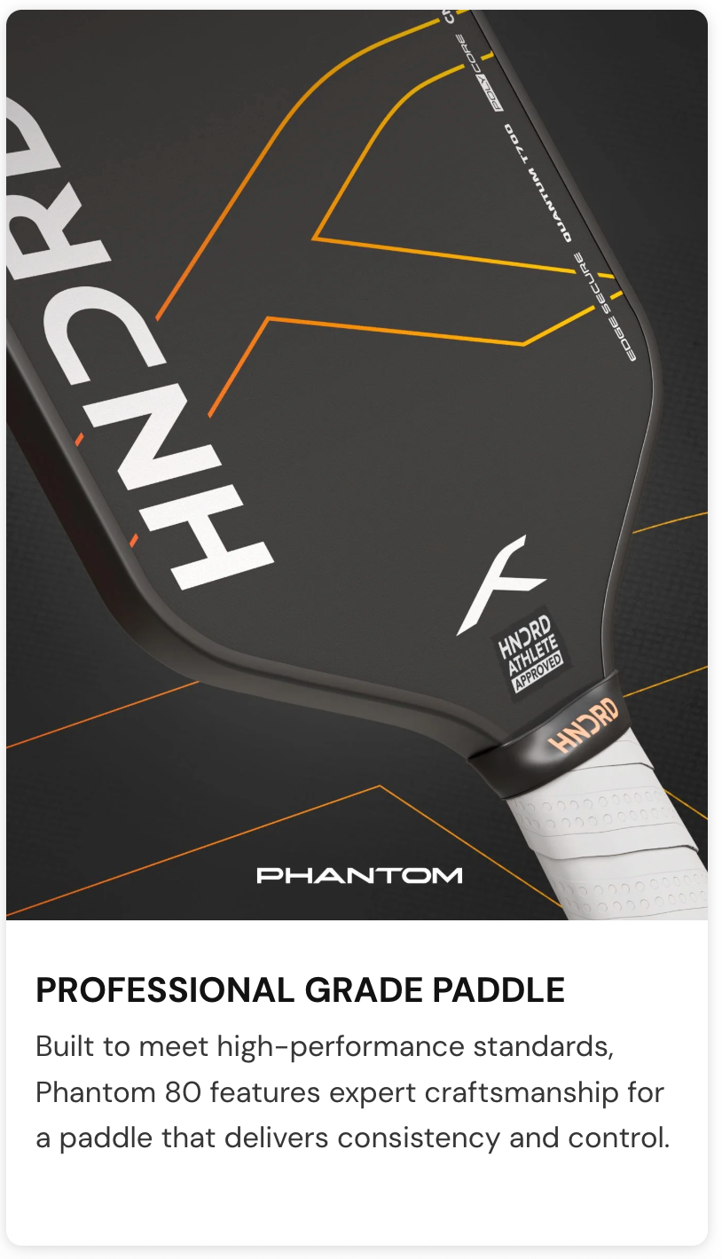 Hundred Phantom 80 Wide Pickleball Paddle HPRX-4M167-16-W