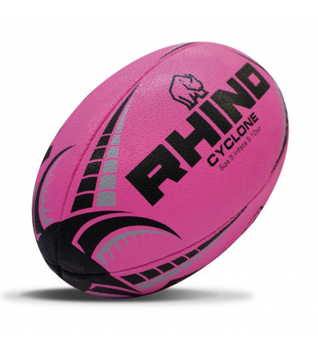 Rhino Cyclone Rugby Training Ball Hot Pink Rugby Training Ball Rhino