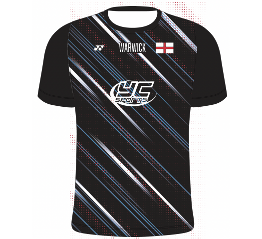 Warwick Yonex T011WC Flash T Shirt Crew Neck Womens Black/Sky/Red/White