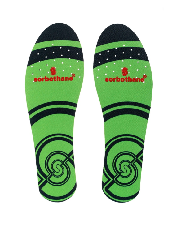 Sorbothane Single Strike Insoles Green/Black Green Black Accessories Sorbothane