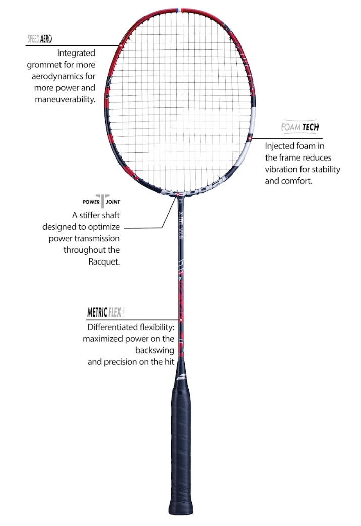 Babolat X-Feel Spark 601436 Badminton Racket (Strung) Badminton Rackets Babolat