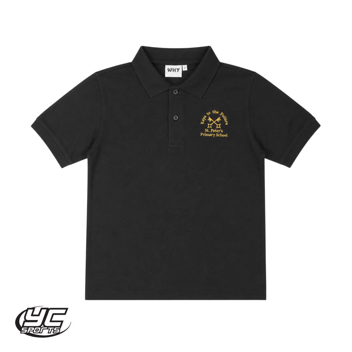 St Peters Primary Black Polo (Year 6 Only)