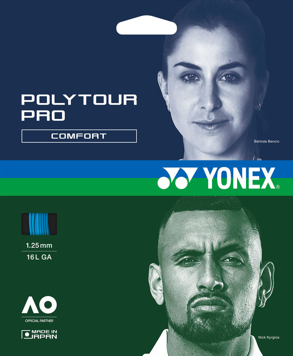 Yonex Polytour Pro 1.25mm 12M Set 12m Set BLUE String (Packs) Yonex