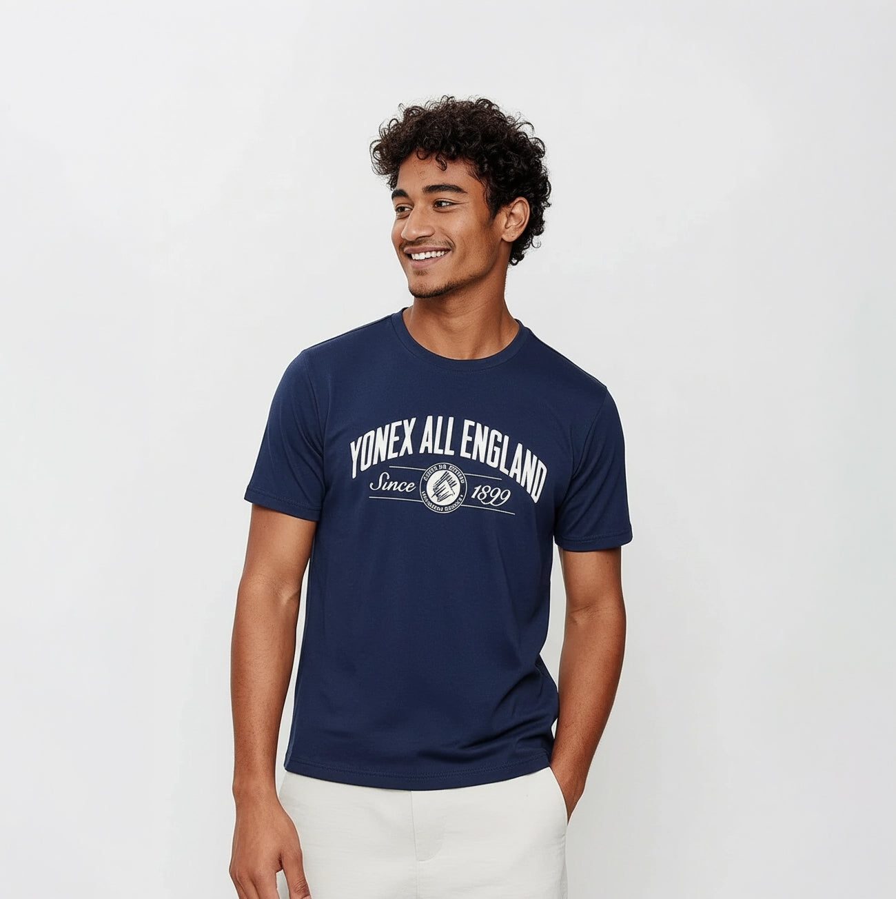 Yonex All England 1899 Crew Neck SS Top 26 - Oxford Navy Clothing Yonex