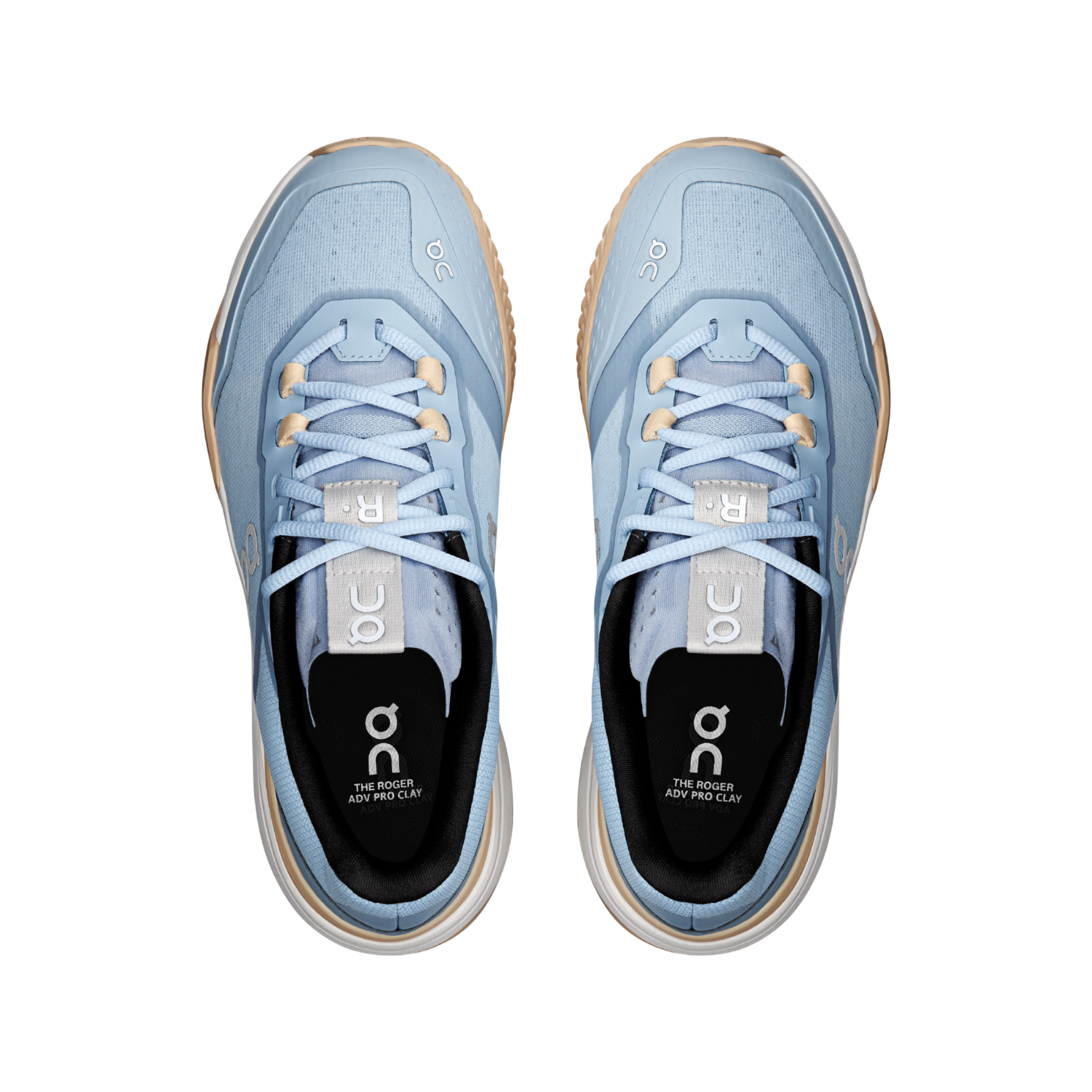 On The Roger Advantage Pro Clay Shoe Women - Chambray/Blonde Tennis Shoes On Running
