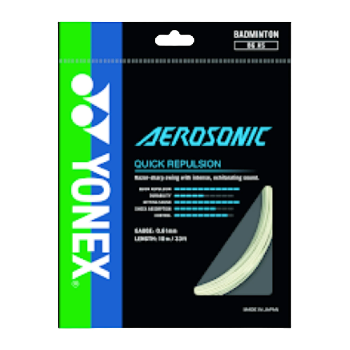Yonex BG Aerosonic String (10m Set) White String (Packs) Yonex