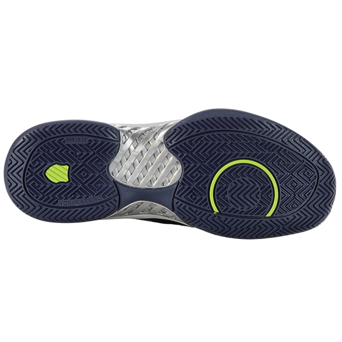 K-Swiss Express Light 3 Tennis Shoes Men, Peacoat/Grey Violet/Lime Green, detail view