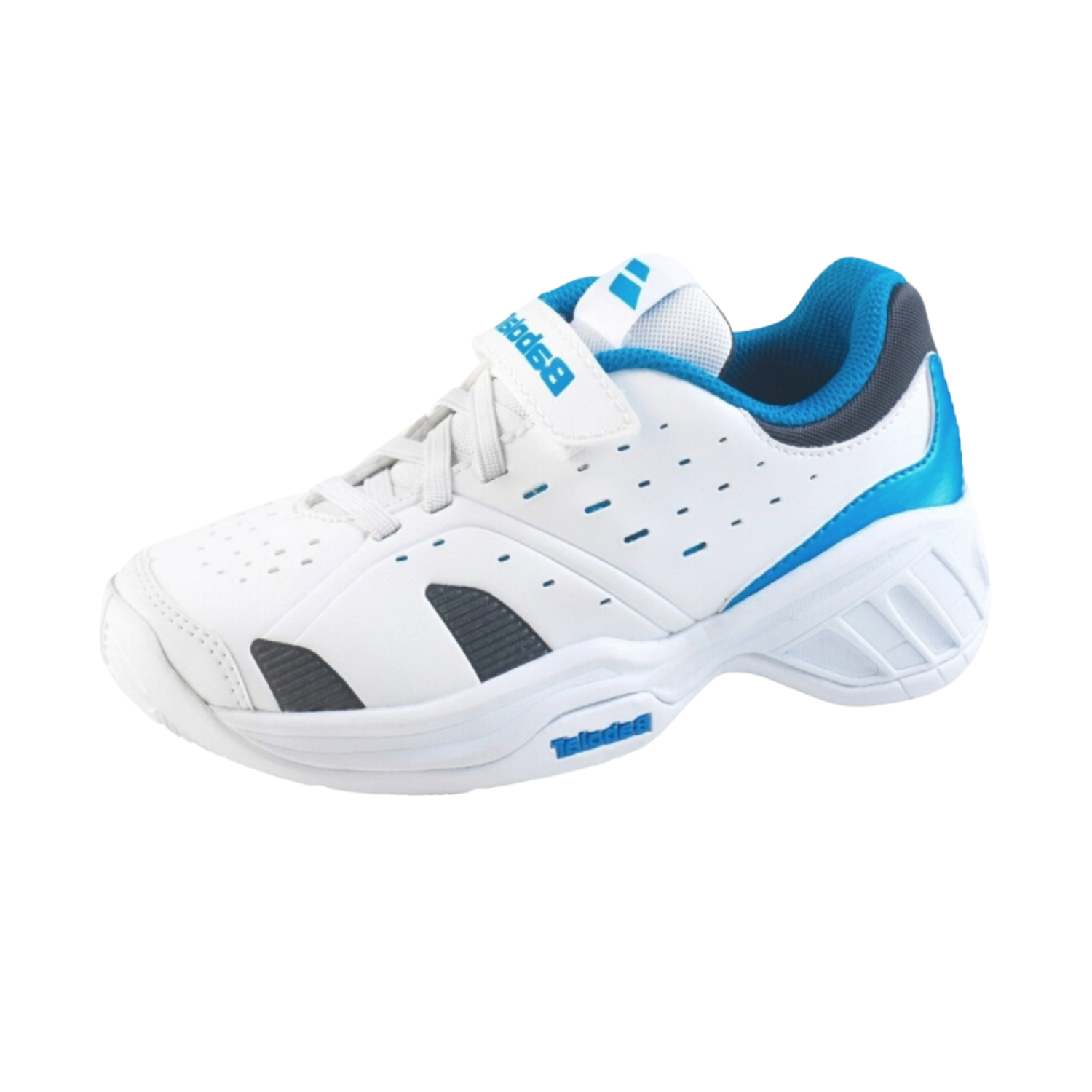 Babolat Drive 3 32S1491 Tennis Shoes Juniors (White/Blue) Clearance Babolat