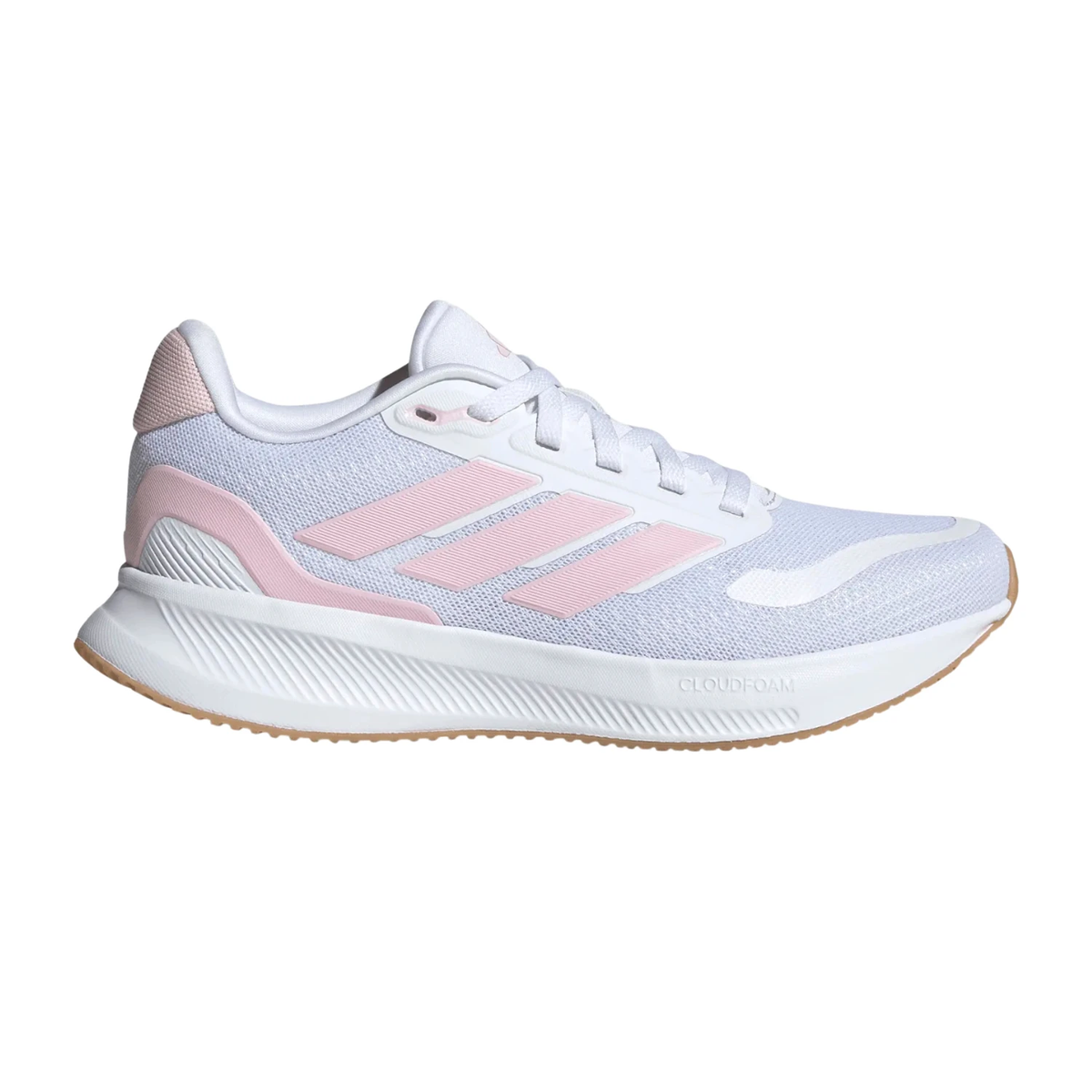 Adidas Runfalcon 5 Running Shoes Junior, White/Pink, front view
