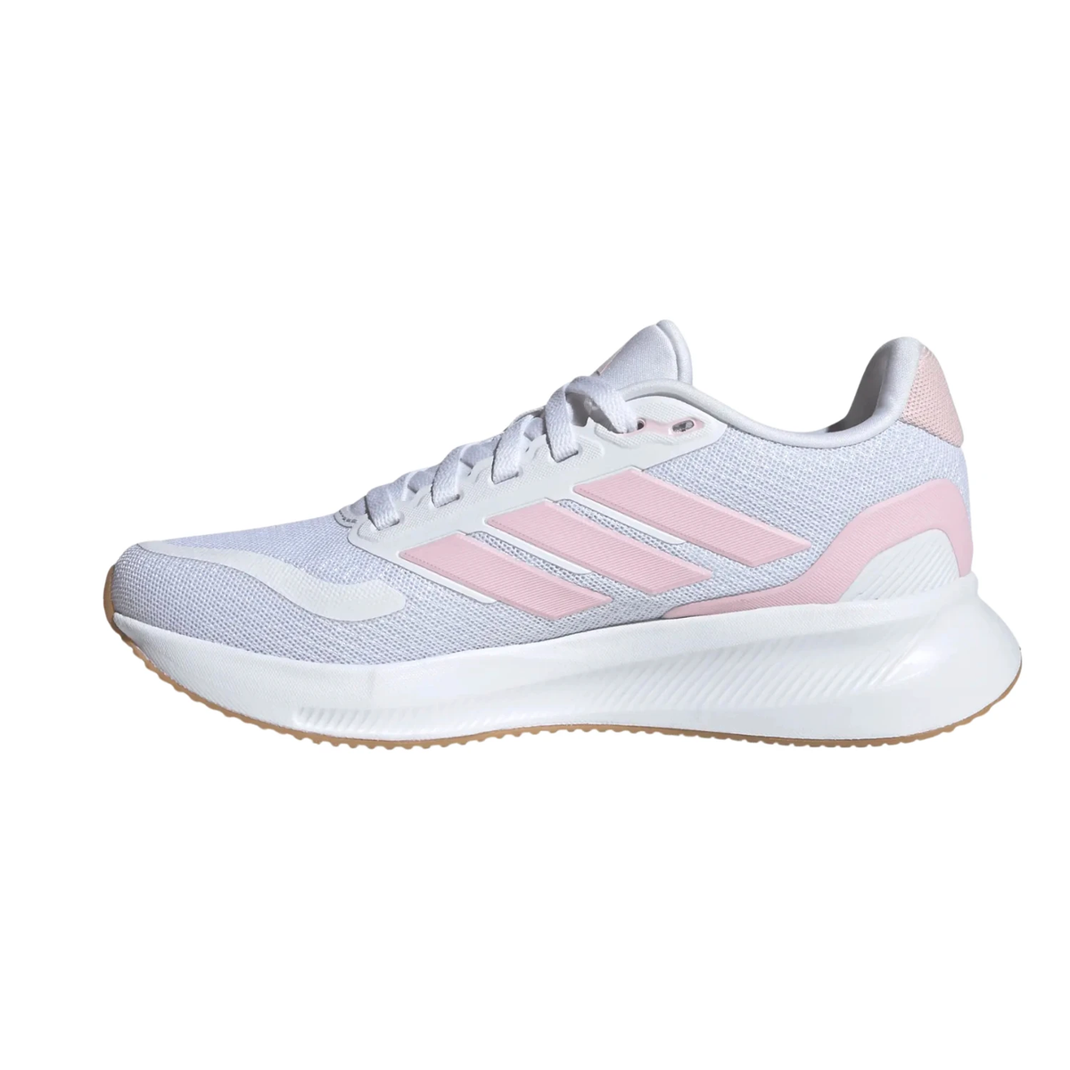 Adidas Runfalcon 5 Running Shoes Junior, White/Pink, back view