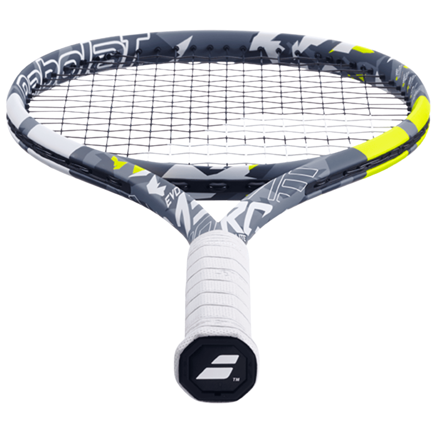 Babolat Evo Aero Lite 102 260g Strung Tennis Racket (Grey/Yellow)