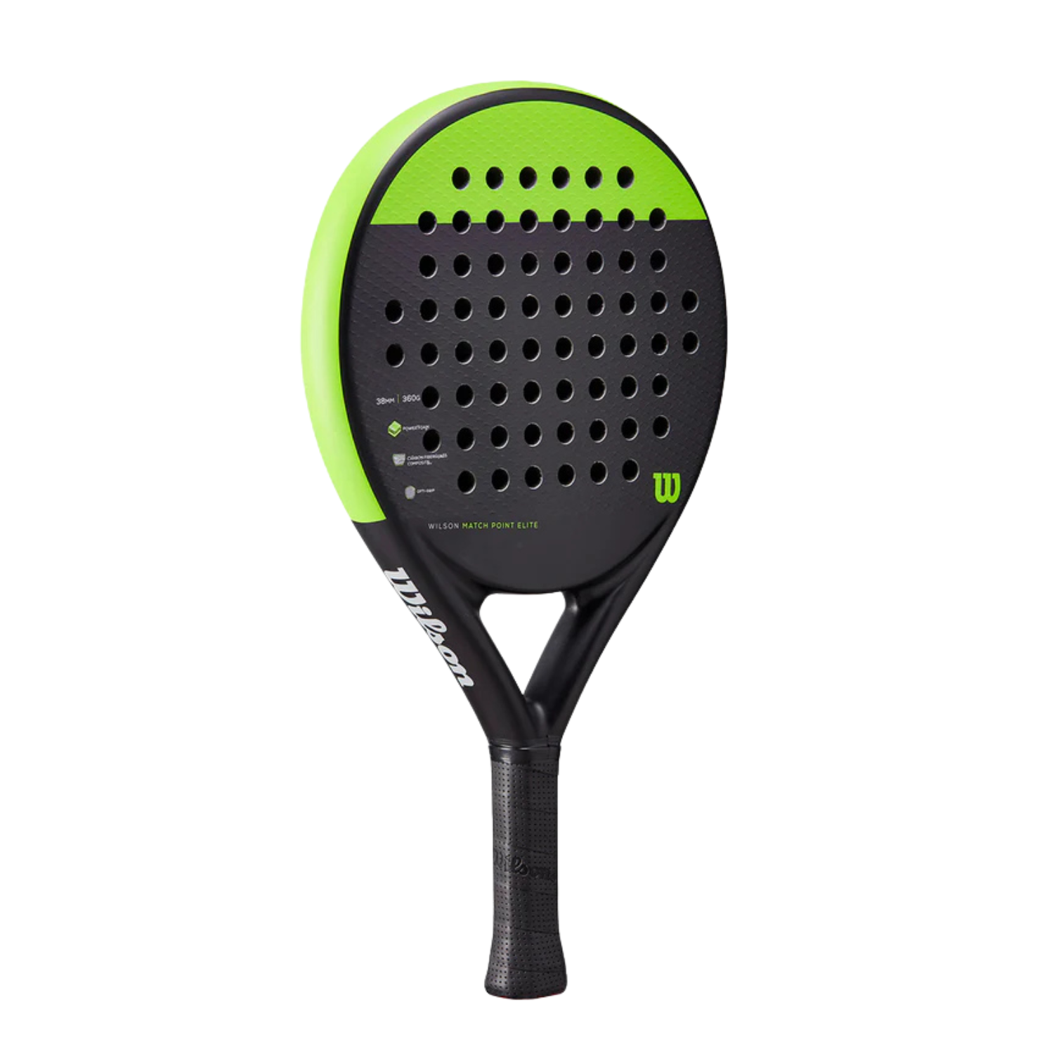 Wilson Match Point Elite Padel Racket - Black/Green