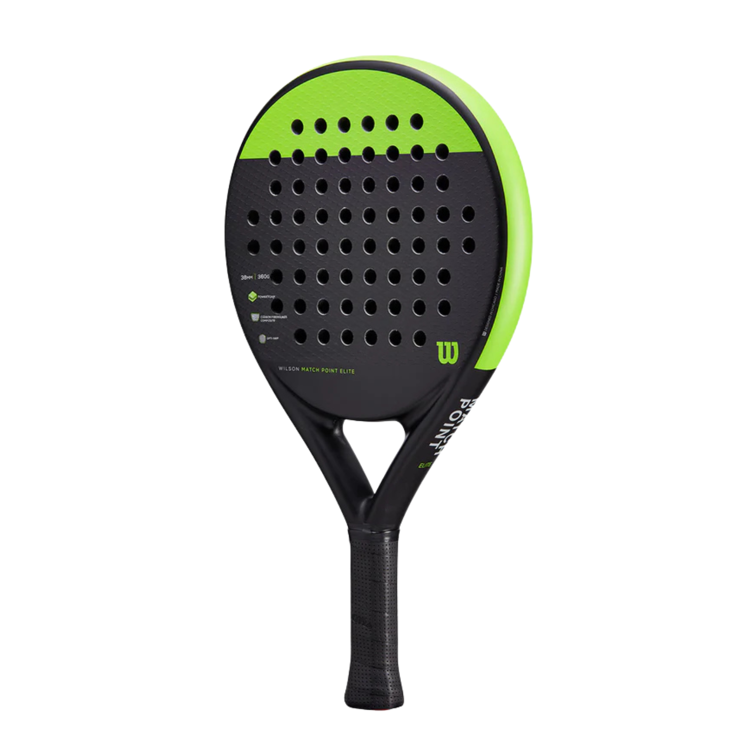 Wilson Match Point Elite Padel Racket - Black/Green