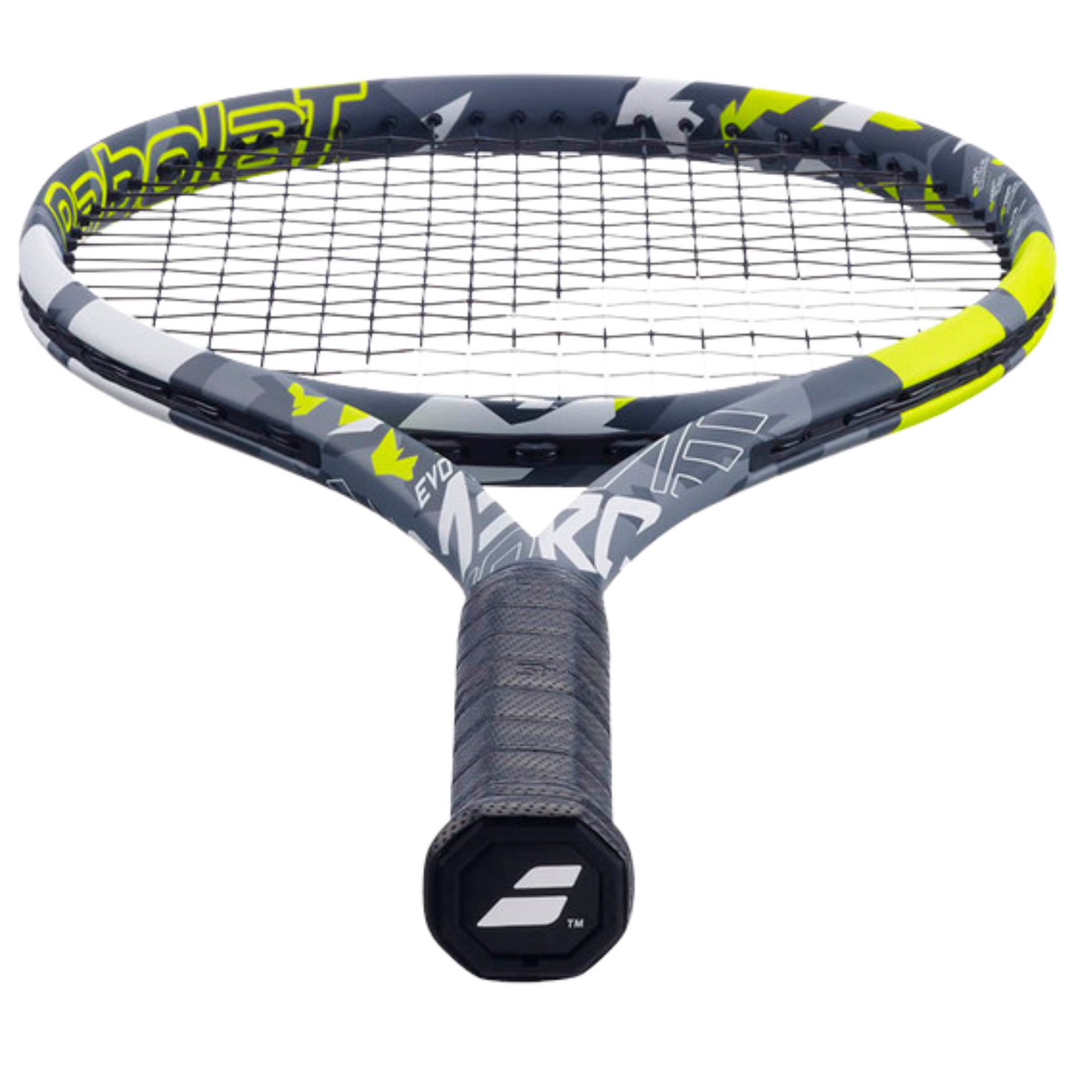 Babolat Evo Aero Tennis Racket Unstrung, Black/Yellow/White, detail view