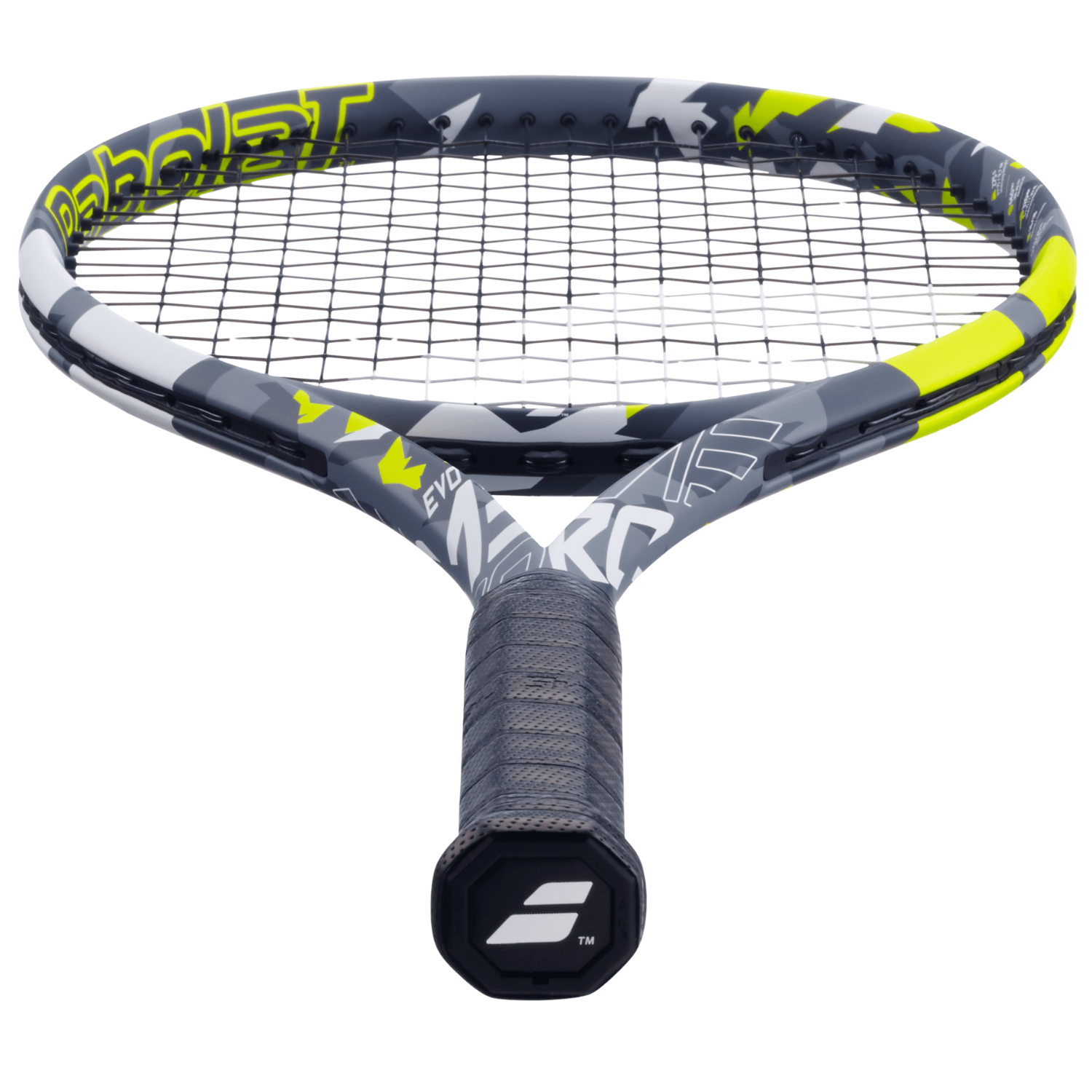 Babolat Evo Aero 102 275g Strung Tennis Racket (Grey/Yellow) Tennis Rackets Babolat
